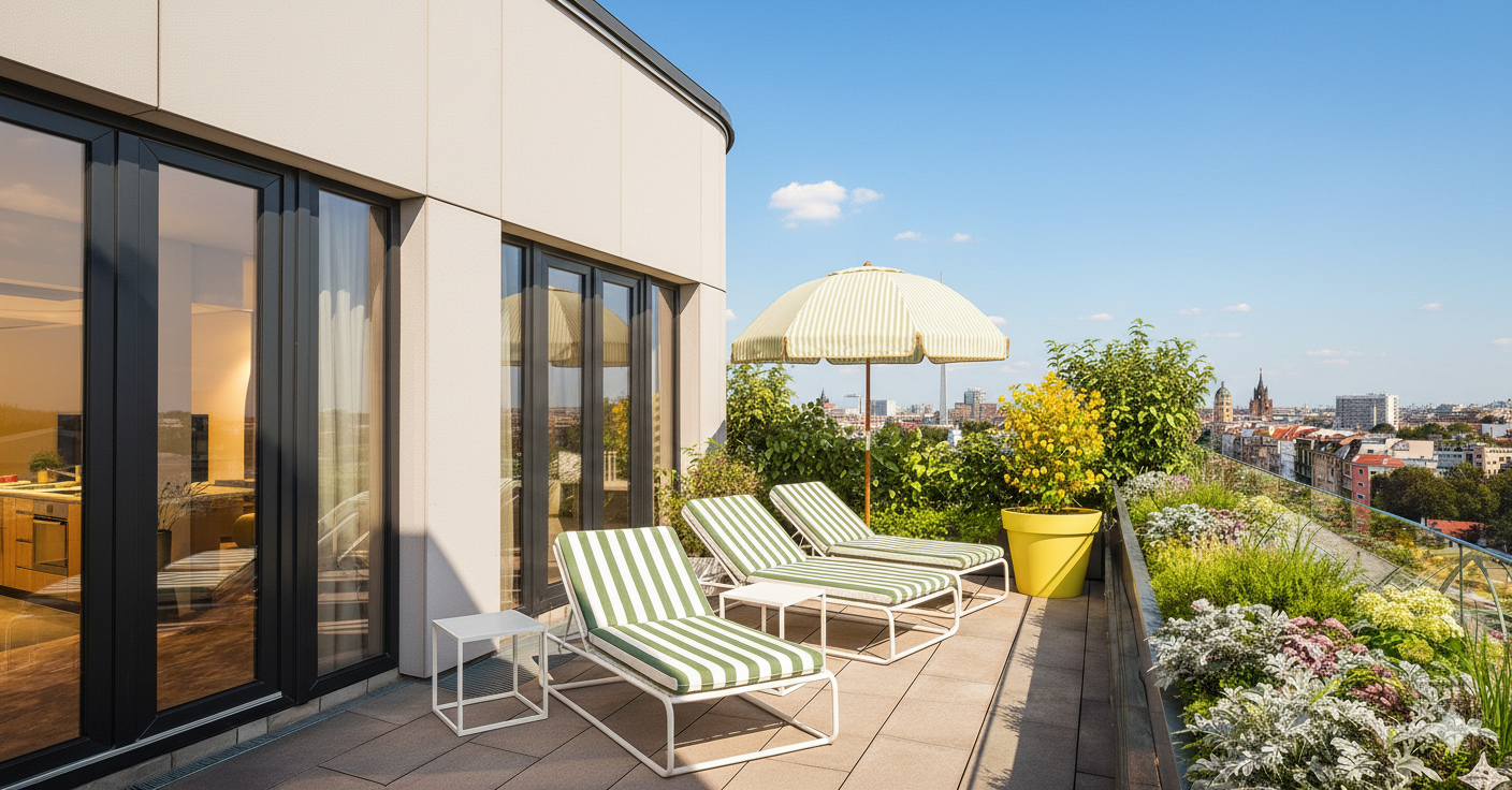 Nachher: Grauer Balkon → Sommergarten